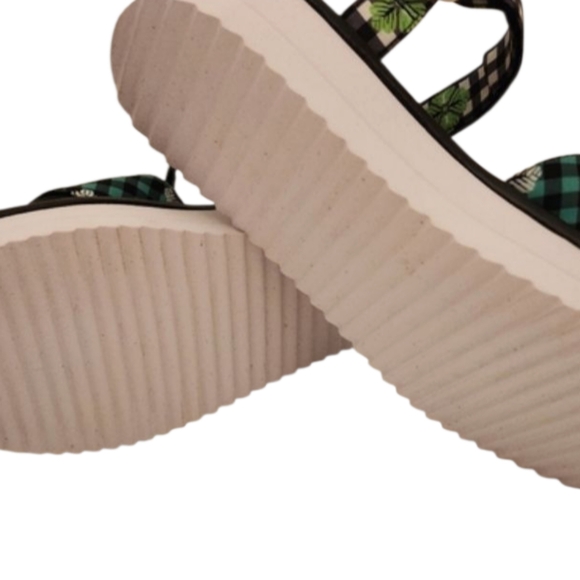 NEW KATE SPADE Dotty Gingham Jacquard Sandals 7.5 - Picture 9 of 11